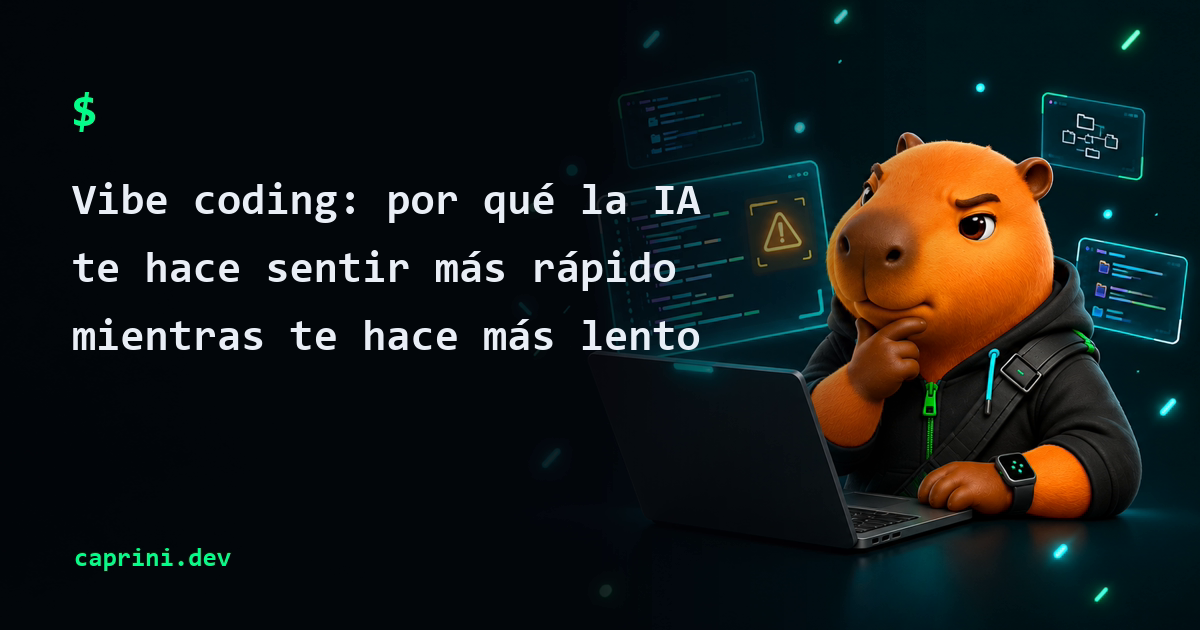Vibe coding: por qué la IA te hace sentir más rápido mientras te hace más lento